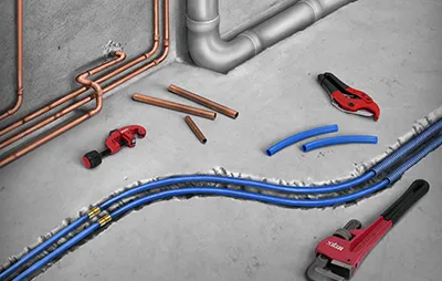 Tuyaux cuivre, vannes et PER