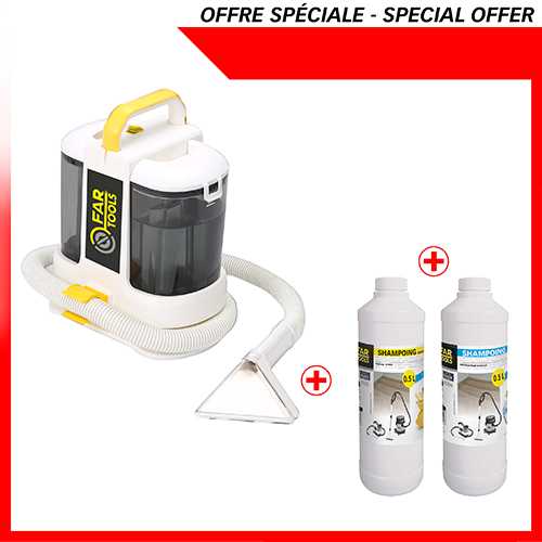 Kit nettoyeur détacheur ND 400 + 2 shampoings 0,5L