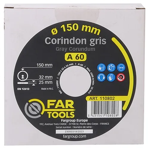 Meule A60 ø150x25x32 mm Corindon gris