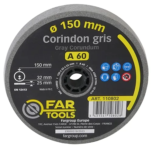 Meule A60 ø150x25x32 mm Corindon gris