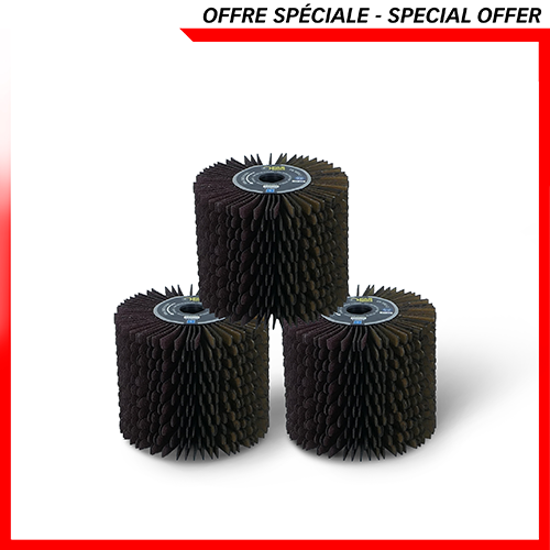 3 brosses à lanières grain 80 -> REX120/200