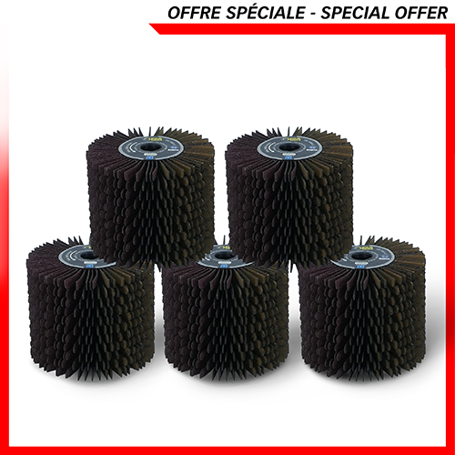 5 brosses à lanières grain 80 -> REX120/200