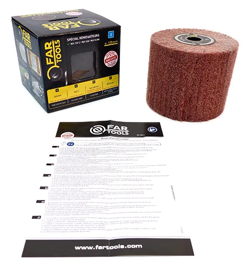 Brosse fibre synthétique grain 120 -> REX120/200