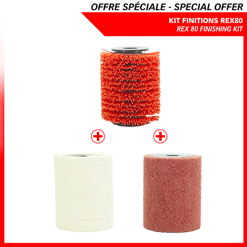 3 brosses REX80 de finitions