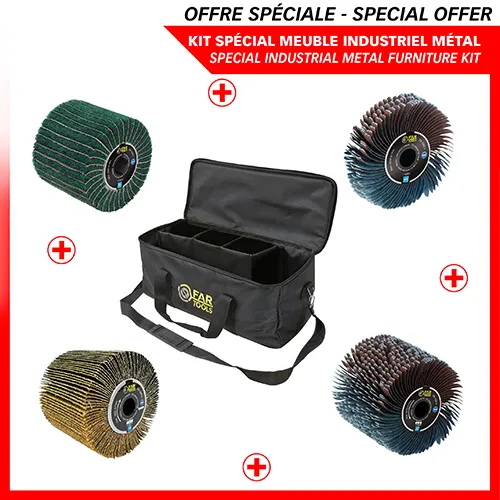 Sac + 3 brosses + 1 brosse fine