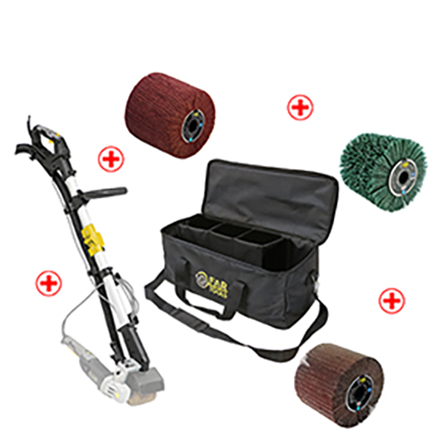 Sac + 3 brosses + perche pliable