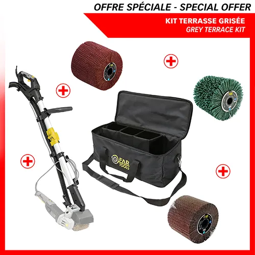 Sac + 3 brosses + perche pliable