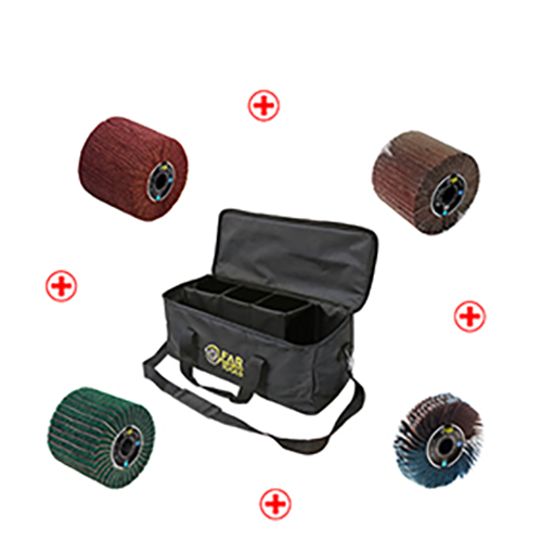 Sac + 3 brosses + 1 brosse fine
