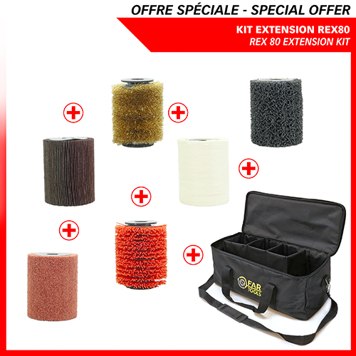 Sac de transport + 6 brosses REX80