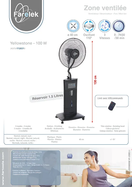 Ventilateur - Brumisateur