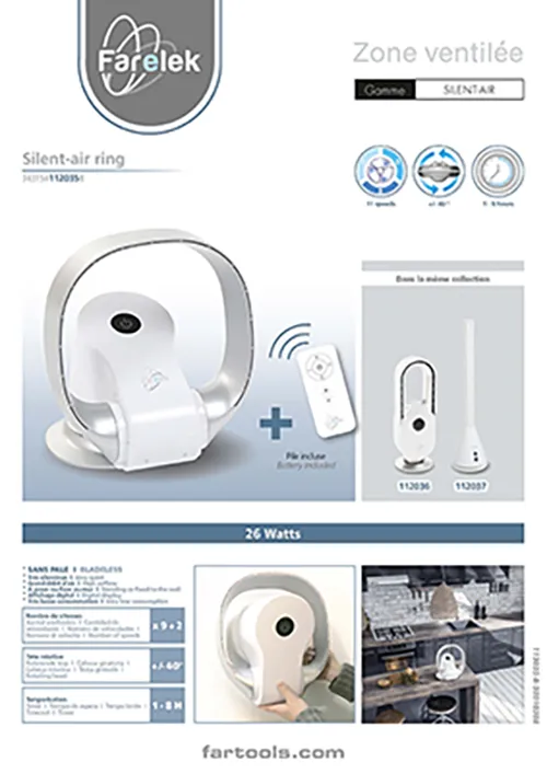 Ventilateur de bureau sans pale