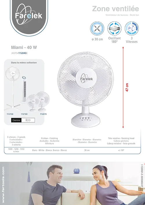 Ventilateur de table