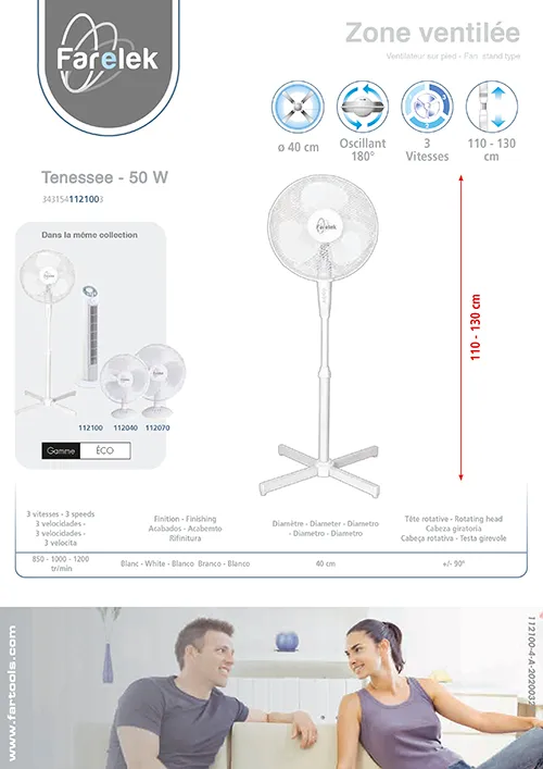 Ventilateur sur pied