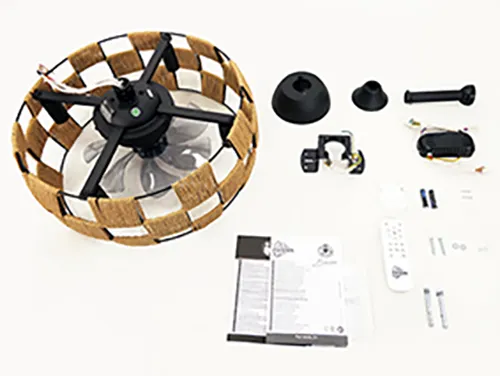 Ventilateur de plafond avec éclairage ø 50 cm