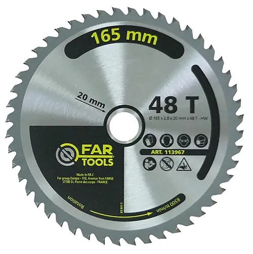 Lame TCT 165x20 mm 48T
