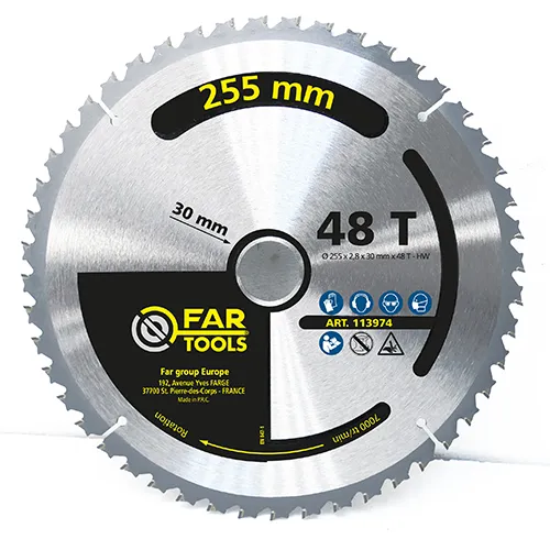 Lame bois/ métal 255x30 mm 60 TPI