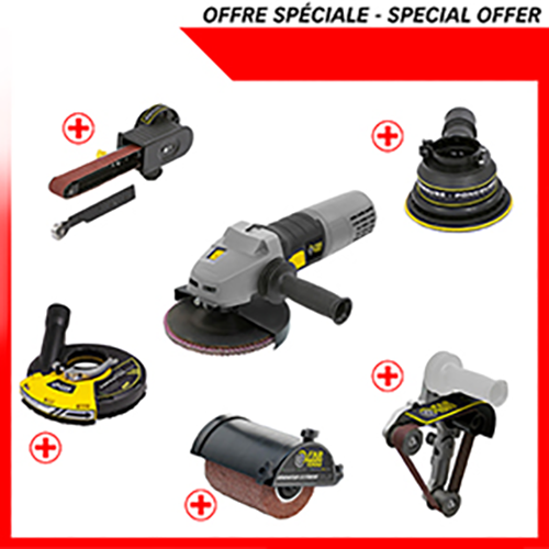Kit ponceuse multi-têtes et accessoires