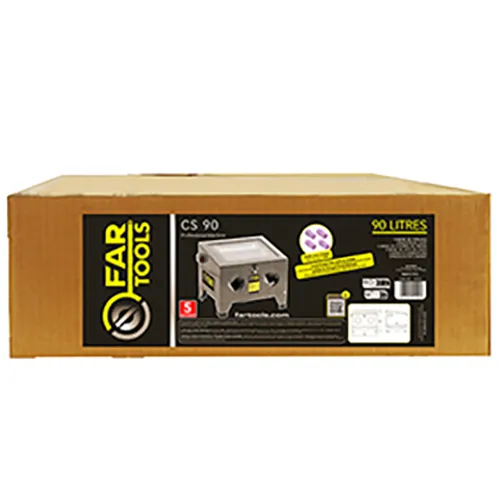 Cabine de sablage & 10 kg d'abrasif noir 0,1-0,63 mm