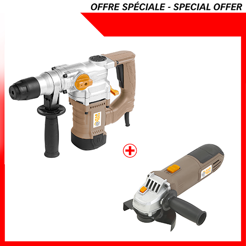 Kit marteau perforateur + meuleuse d'angle