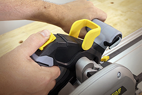 Circular saw on rail