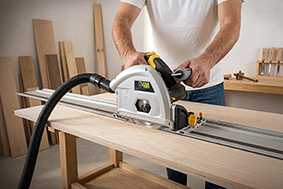 Circular saw on rail