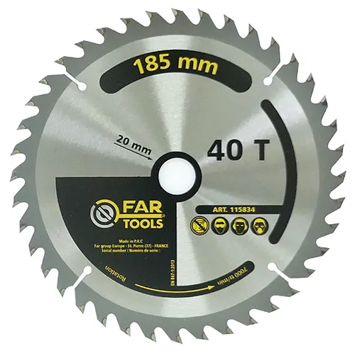 Lame TCT 185x20 mm 40T