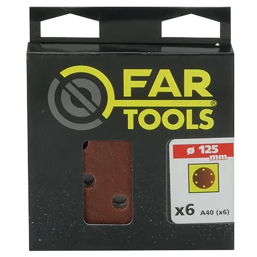 6 Papiers abrasifs A40 ø125 mm 