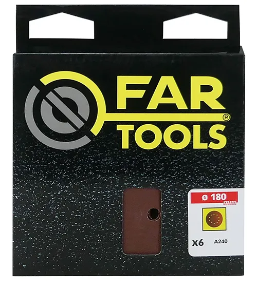 6 Papiers abrasifs A240 ø180 mm 