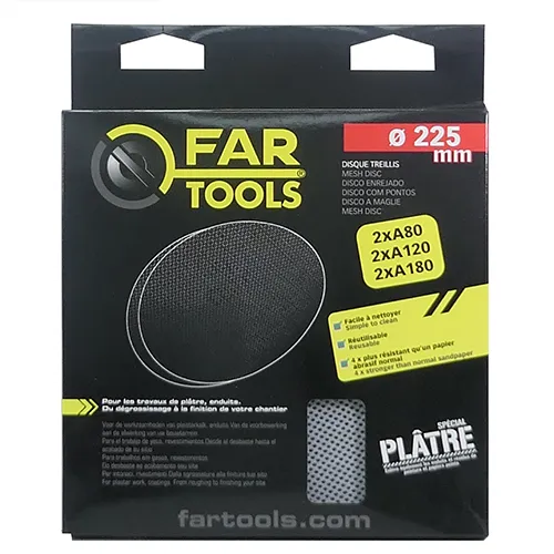 6 Disques maille ø225 mm 2xA80,2xA120,2xA180