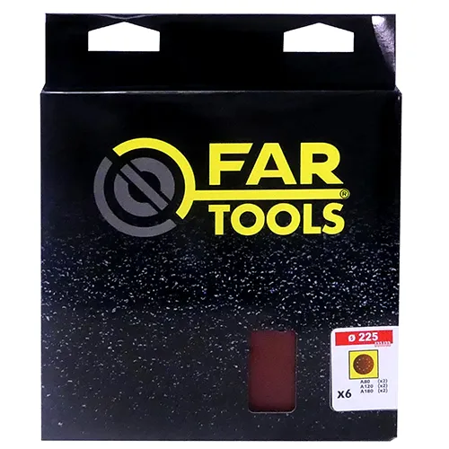 6 Papiers abrasifs A80/120/180 ø225 mm 