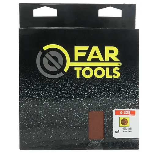 6 Papiers abrasifs A80/120/240 ø225mm 