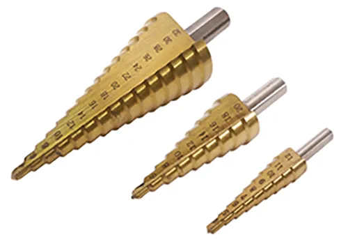 HSS conical 3 drills set & 3 screw drills