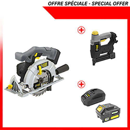 Circular saw + stapler / nailer + battery and charger kit
