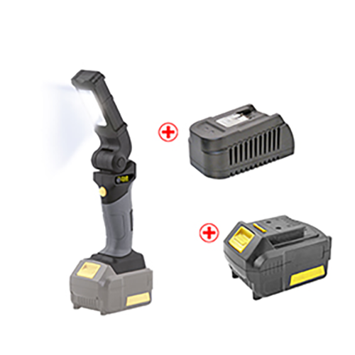 Kit lumière de chantier sans fil + batterie et chargeur