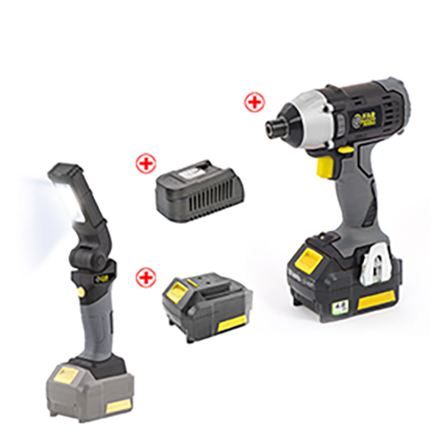 Kit lumière de chantier sans fil + batterie et chargeur