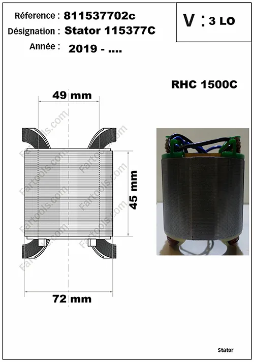 811537702C - STATOR 115377C