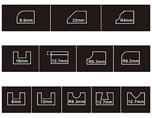 Jeu de 12 fraises bois ø 8 mm